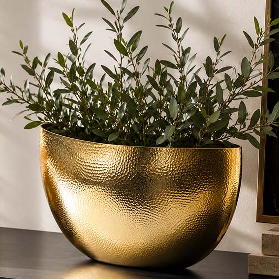 Brass sparkle oval vase - Image 2